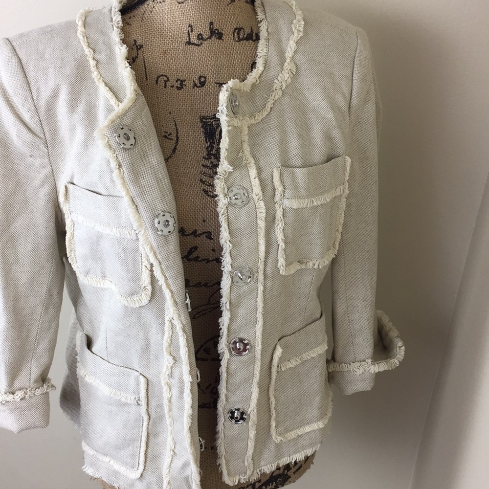 Michael Kors Cream Tweed Blazer - Picture 2 of 9